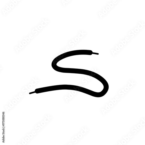 black shoelace vector