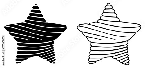 ÉTOILE STYLISÉE AVEC LIGNES COURBES