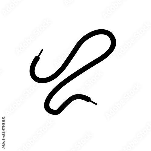 black shoelace vector