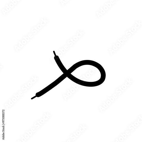 black shoelace vector