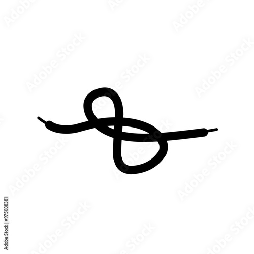 black shoelace vector