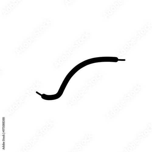 black shoelace vector