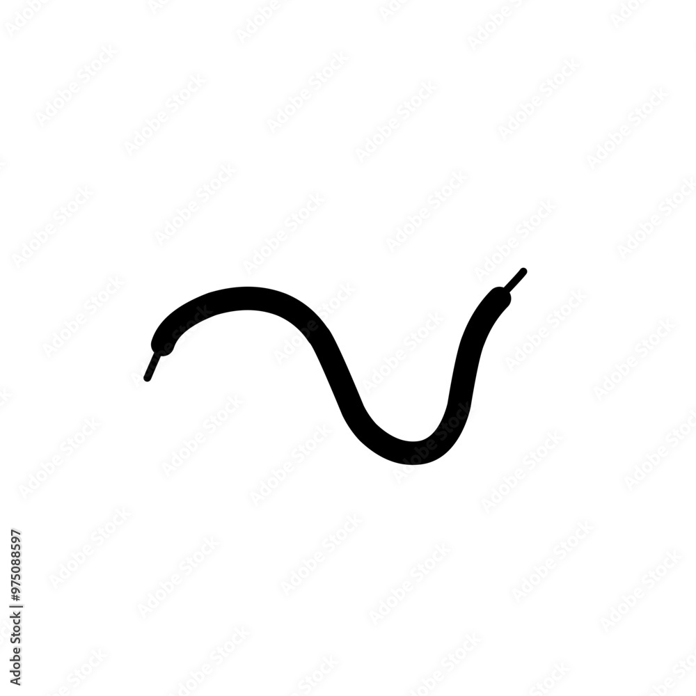 black shoelace vector