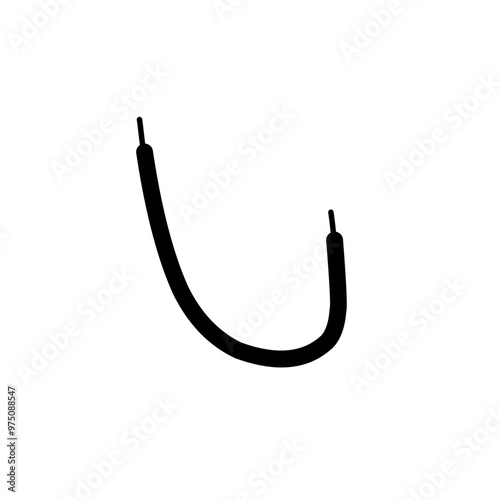black shoelace vector