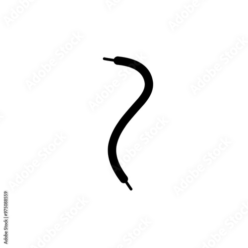 black shoelace vector