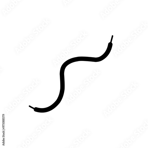black shoelace vector