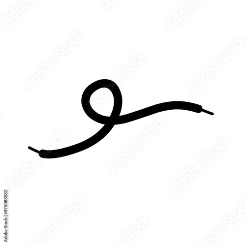 black shoelace vector