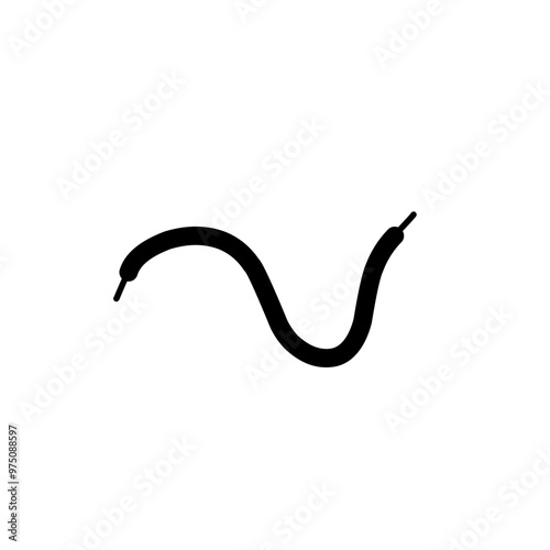 black shoelace vector