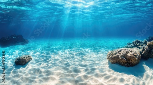 Tropical Ocean Hawaii. AI generated illustration photo