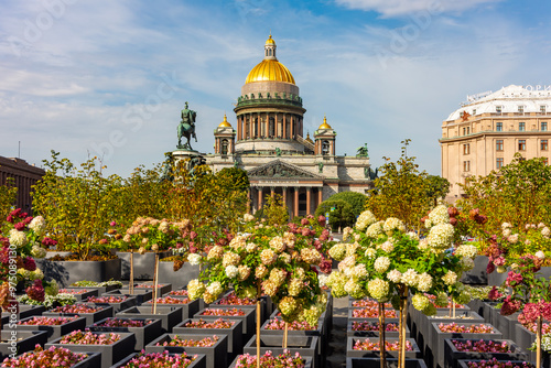 St. Isaac's cathedral on Isaac square, Saint Petersburg, Russia photo