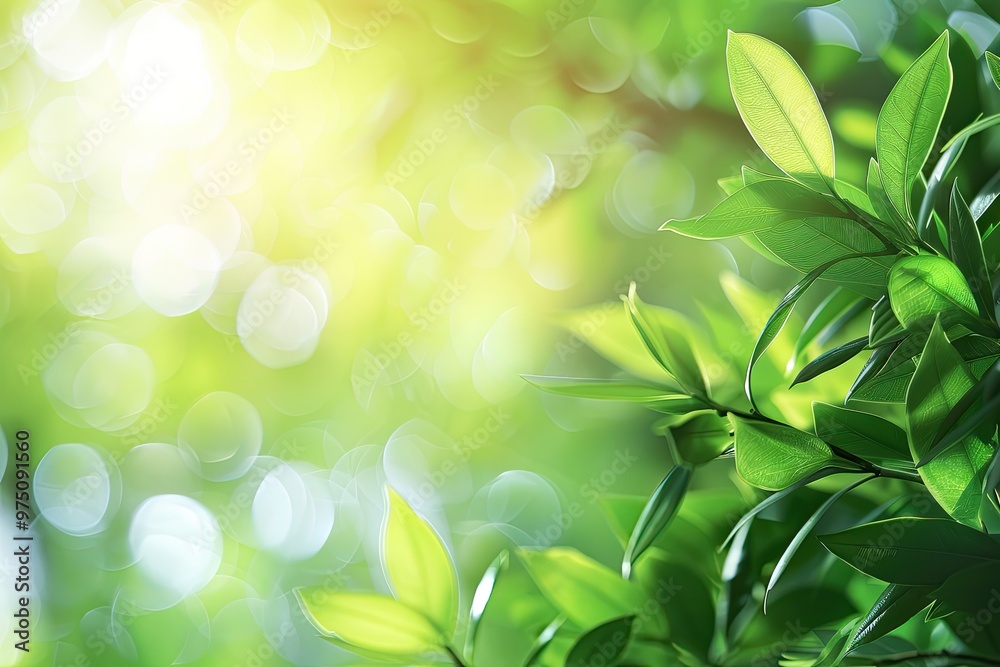 Healthy green bio background with blurred foliage and sunlight. Healthy green bio background with blurred foliage and sunlight.