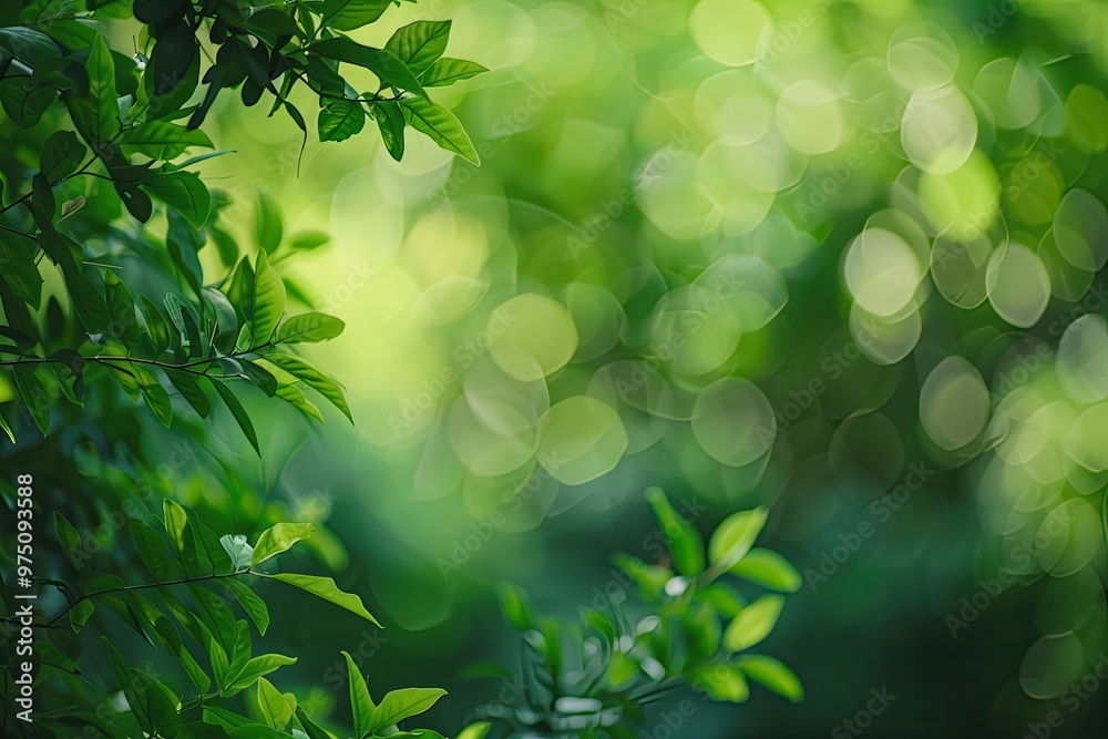 Foto Selective focus on natural green background.