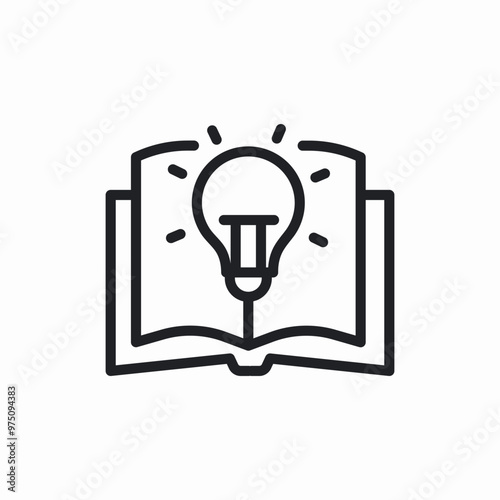 book education light icon sign vector