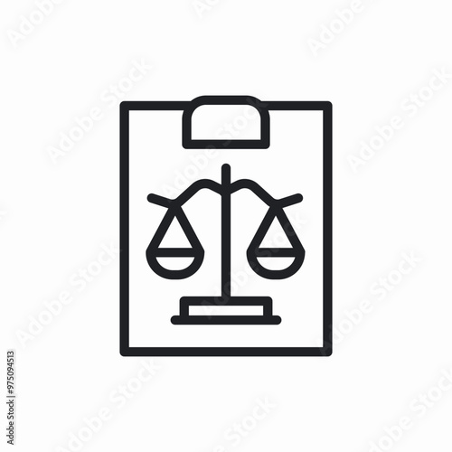 justice scales icon sign vector