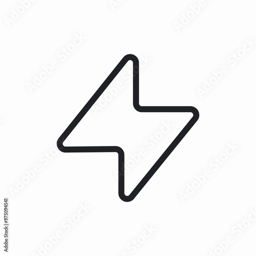 lightning bolt electricity icon sign vector