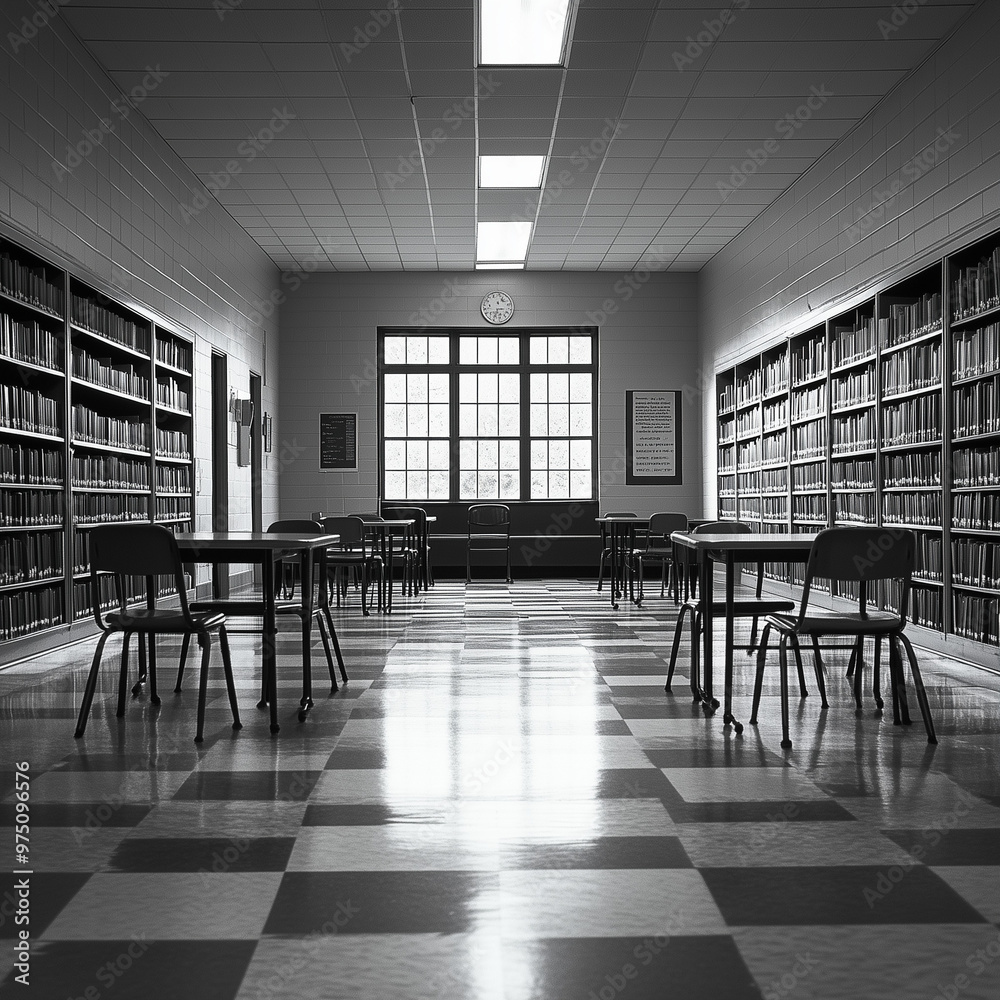 Φωτογραφία The Quiet World of Books: Silent Library in a Grade School