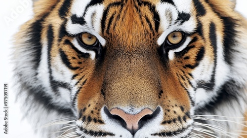 Close up of a Tiger s Face with Intense Eyes