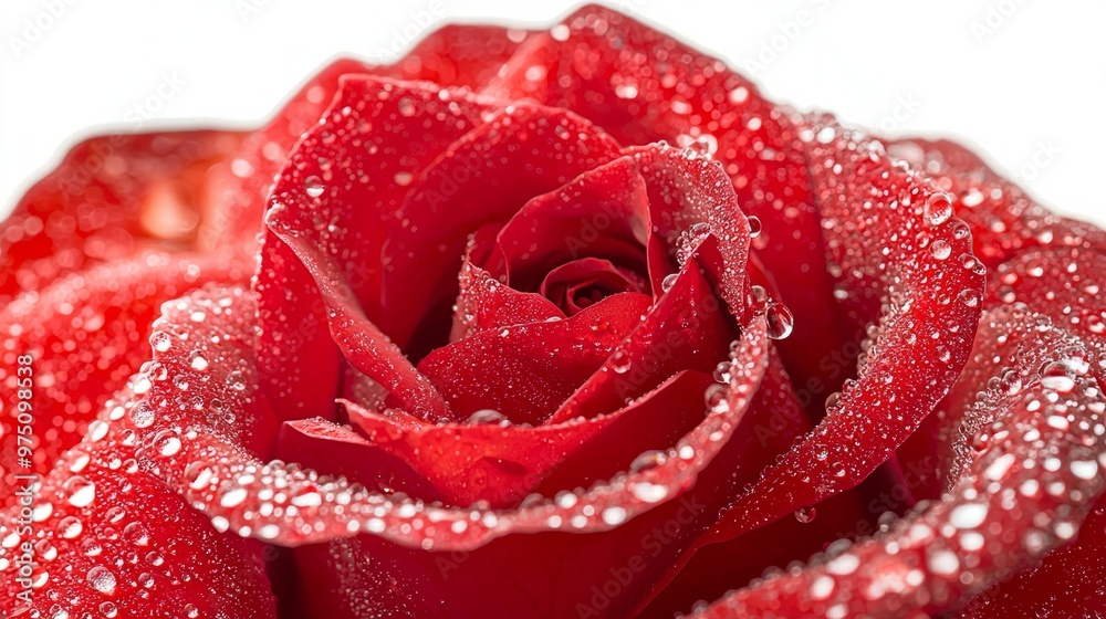 Close Up Red Rose Petals with Water Drops Macro Photography Close Up Red Rose Petals with Water Drops Macro Photography