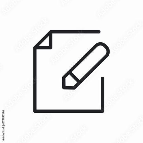 file pen write icon sign vector