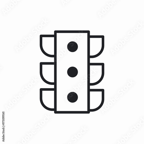 traffic lights icon sign vector