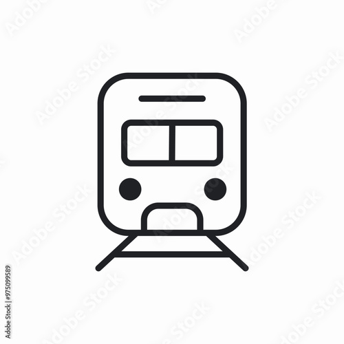 tram public transportation icon sign vector