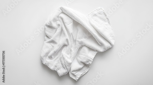 White Cotton Towel Mockup. AI generated illustration photo