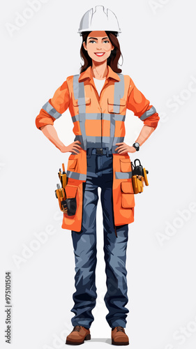 Illustration of woman civil engineer
