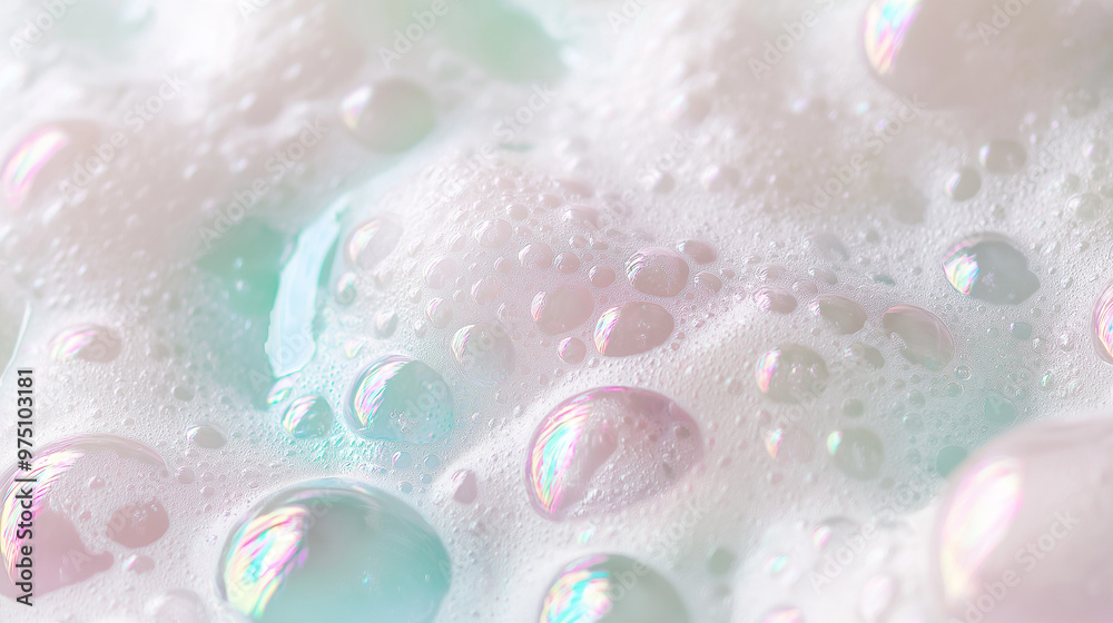 a close-up, top-down view of bubble bath foam, filling the entire frame with the focus on the fluffy, airy bubbles a close-up, top-down view of bubble bath foam, filling the entire frame with the focus on the fluffy, airy bubbles