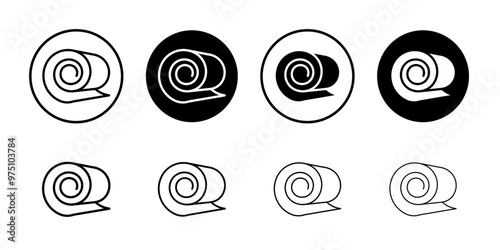 Construction film roll icon logo set vector