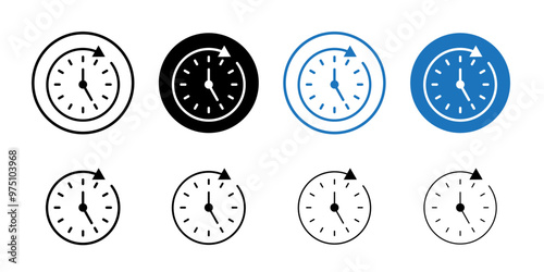Duration icon logo set vector