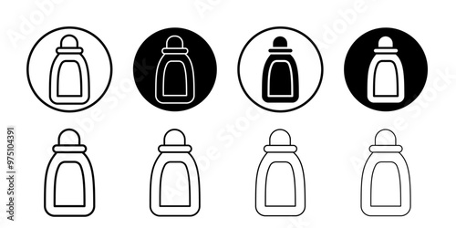 liquid detergent icon logo set vector