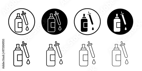 Serum icon logo set vector