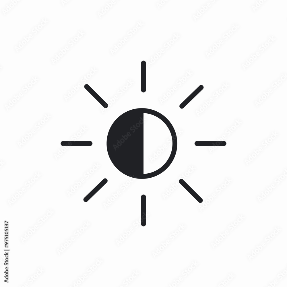 brightness level icon sign vector brightness level icon sign vector