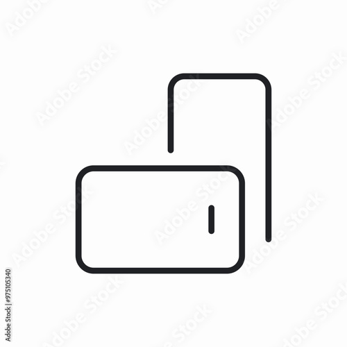phone screen rotate icon sign vector