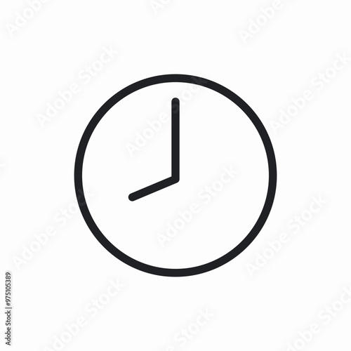 time clock icon sign vector