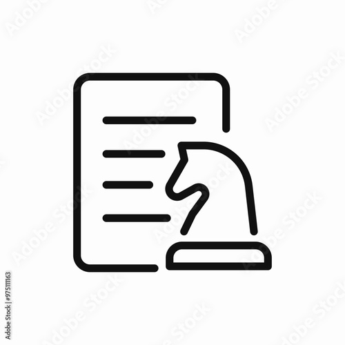 chess moves note icon sign vector