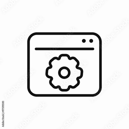 website application settings icon sign vector photo