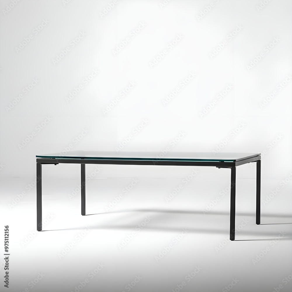 Glass table isolated on a white background. Glass table isolated on a white background.