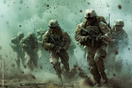 Marines in Uniform on Duty