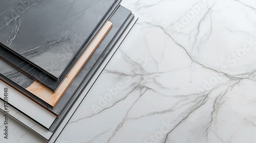 white marble tiles on a white marble