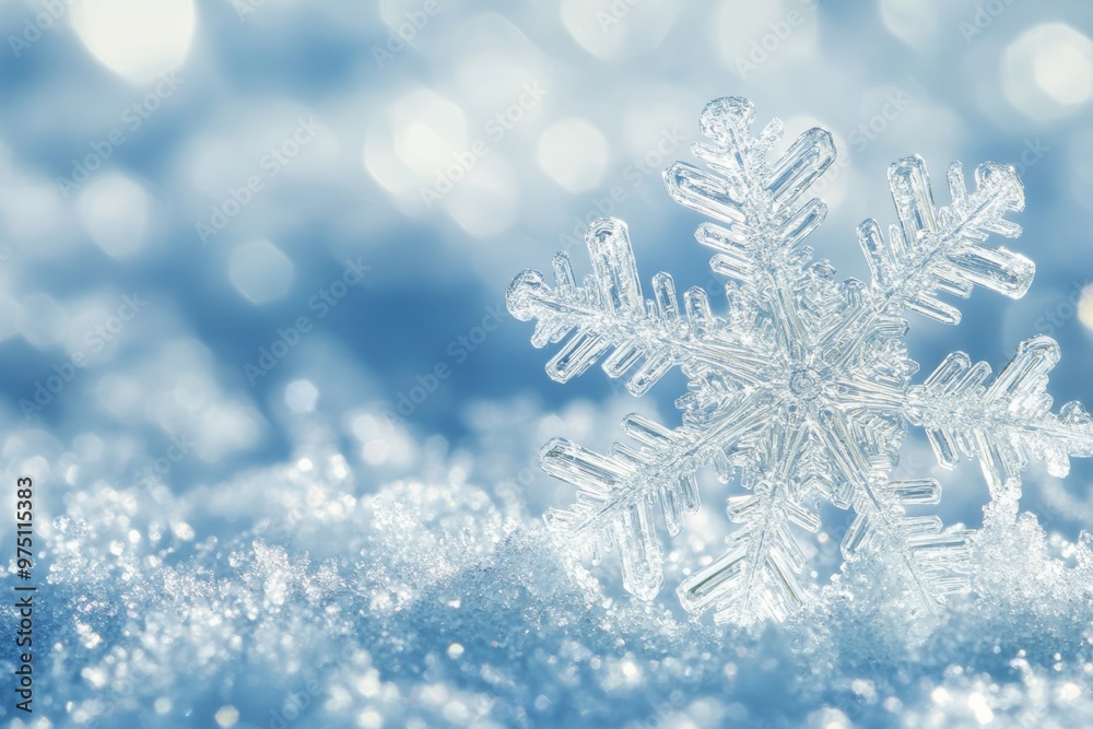 Winter wonderland elegant light blue background with snowflakes and frost for festive designs Winter wonderland elegant light blue background with snowflakes and frost for festive designs