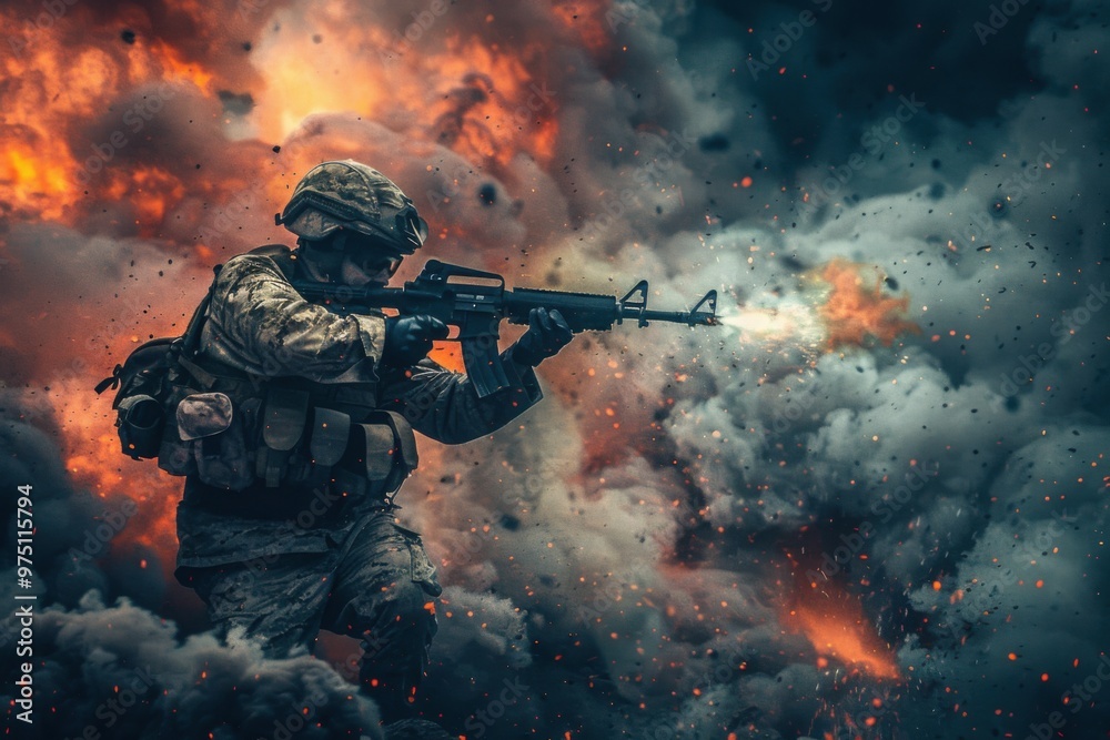 Scenes of War and Conflict in a Combat Zone Scenes of War and Conflict in a Combat Zone