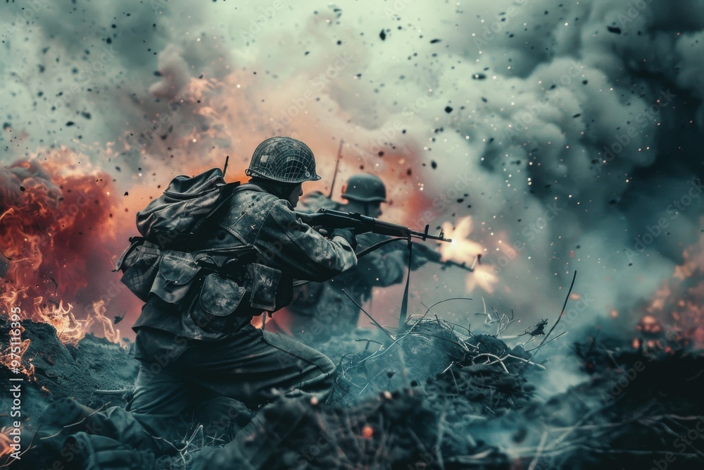 Scenes of War and Conflict in a Combat Zone Scenes of War and Conflict in a Combat Zone