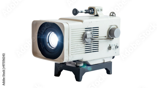 Film projector on transparent background