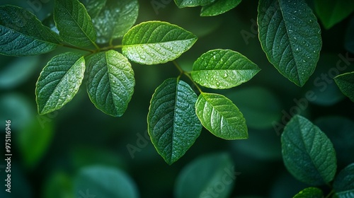 the Background of green leaves with a natural, fresh look.