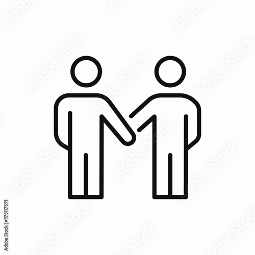 hold hand friendship icon sign vector