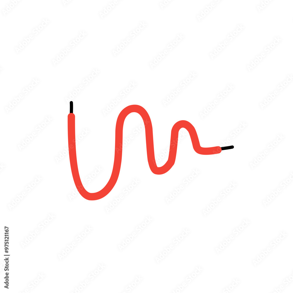 red shoelace vector element red shoelace vector element