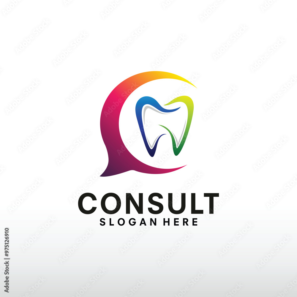 Dental, consult dentistry, tooth logo design vector Dental, consult dentistry, tooth logo design vector