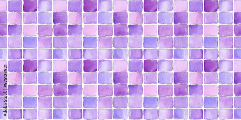 Fototapeta premium lavender mist and amethyst color tiles seamless pattern, clean surface texture, white background