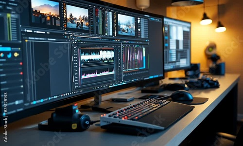 Wallpaper Mural Video Editing Workstation Torontodigital.ca